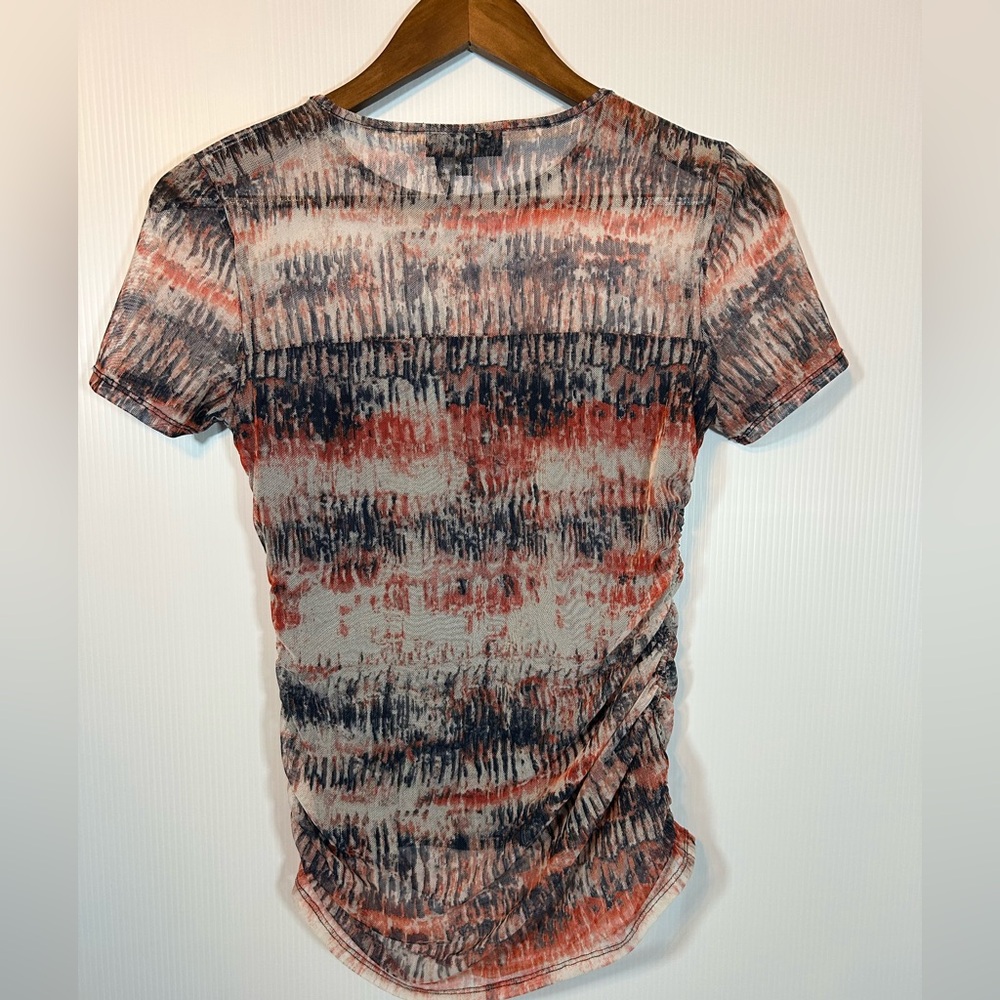 DKNY Ruched Short Sleeve Top XS